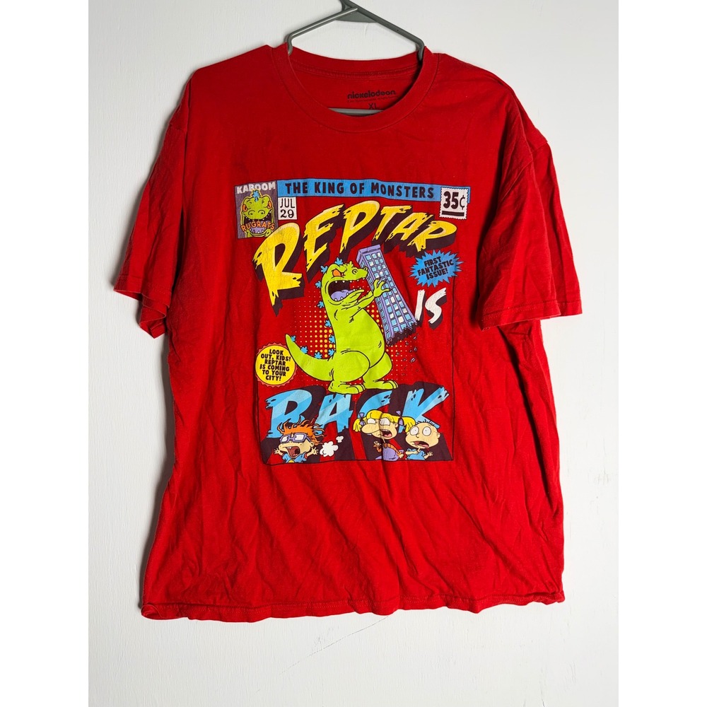 Nickelodeon Rugrats Reptar King of Monsters Red Graphic T-Shirt Mens XL 2021